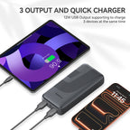 FOOMEE 20000mAh 12W Muti-Port Portable Power Bank Ultra Slim with  Indicator, AB21