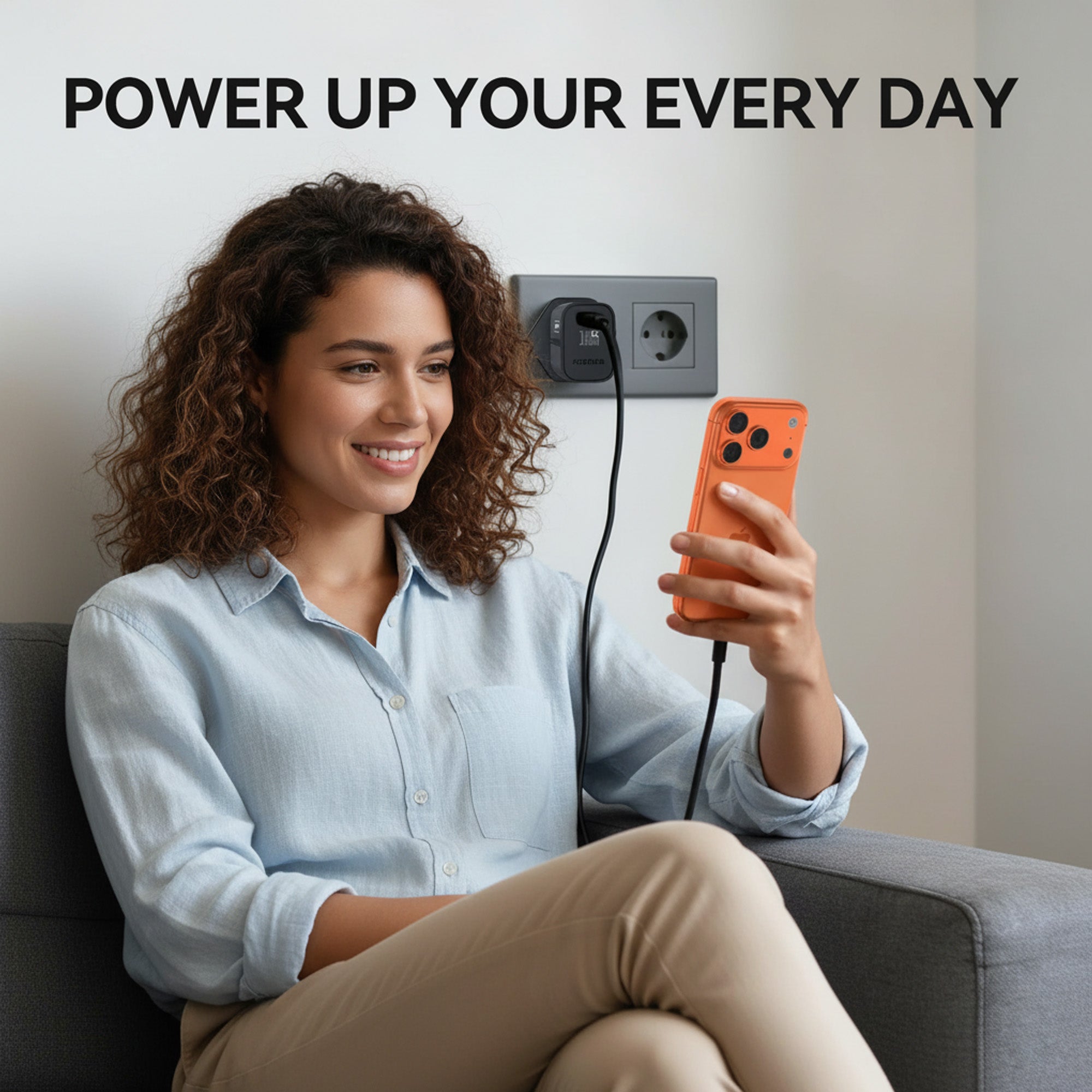 FOOMEE 18W Super Fast Charger USB-A Output+ Type-C Cable For Phones, Power Banks and Other Type-C device