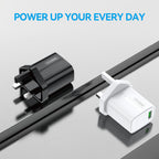 FOOMEE 12W Fast Charger USB-A Output+ Type-C Cable For Phones, Power Banks and Other Type-C devices
