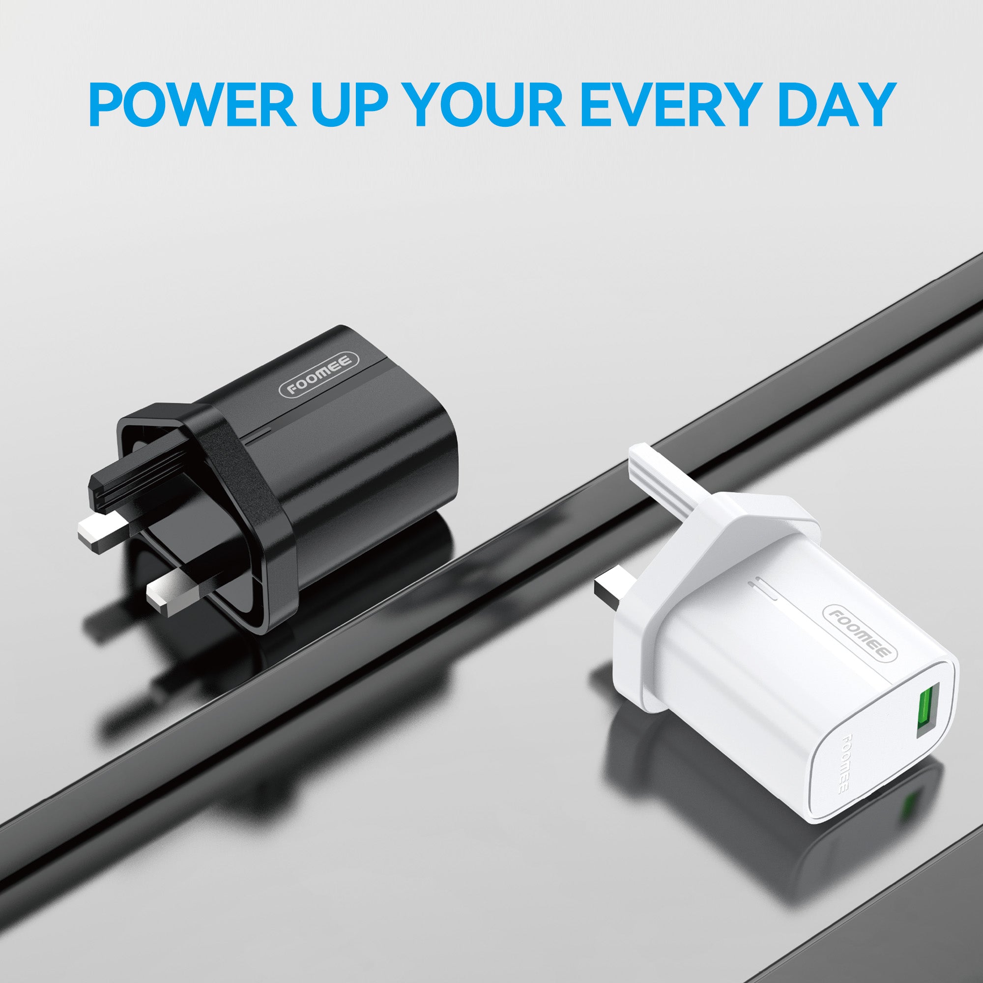 FOOMEE 12W Fast Charger USB-A Output+ Type-C Cable For Phones, Power Banks and Other Type-C devices