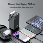 FOOMEE 60,000 mAh 22.5w Fast Charging Power Bank with Flashlight, Type-C, Built-in Strap AF60