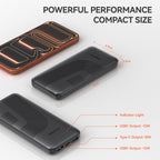 FOOMEE 10000mAh 12W Muti-Port Portable Power Bank Ultra Slim with  Indicator, AB11