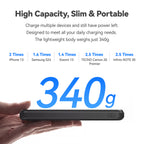 FOOMEE 10000mAh 22.5W Fast Charging Power Bank,Ultra Slim Portable Charger with LED Display, Dual USB & Type-C