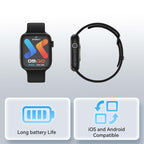 FOOMEE 2.01" Full Screen touch 7-Day Long Battery Life Smart Watch KM19s