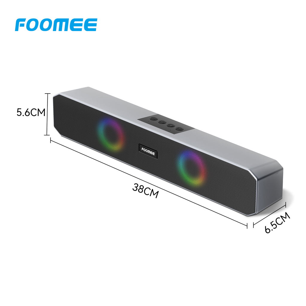 FOOMEE 10W Super Bass Bluetooth Speaker with RGB Light HH53