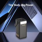 FOOMEE 60,000mAh 65w Type-C Fast Charging Power Bank with Flashlight, Digital Display and Built-in Strap, For Laptop, Phone,Tablet AA65