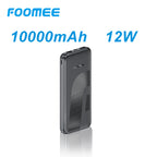 FOOMEE 10000mAh 12W Muti-Port Portable Power Bank Ultra Slim with  Indicator, AB11
