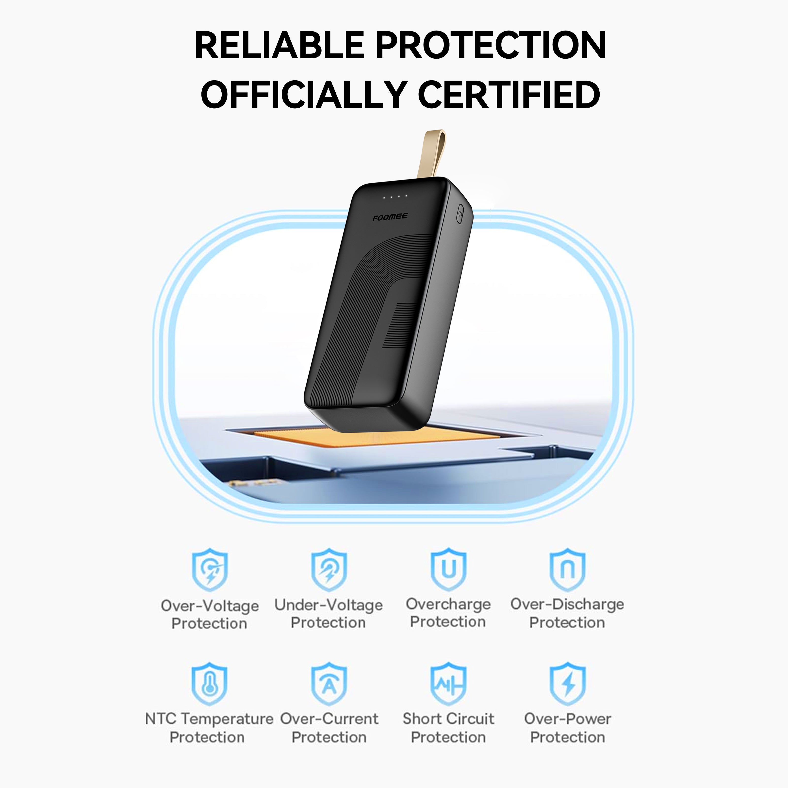 FOOMEE 30000mAh 12W Muti-Port Portable Power Bank Ultra Slim with  Indicator, AB31