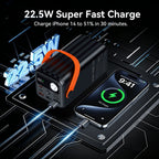 FOOMEE 50,000 mAh 22.5w Fast Charging Power Bank with Flashlight, Type-C, Built-in Strap AF50