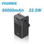 FOOMEE 60,000 mAh 22.5w Fast Charging Power Bank with Flashlight, Type-C, Built-in Strap AF60