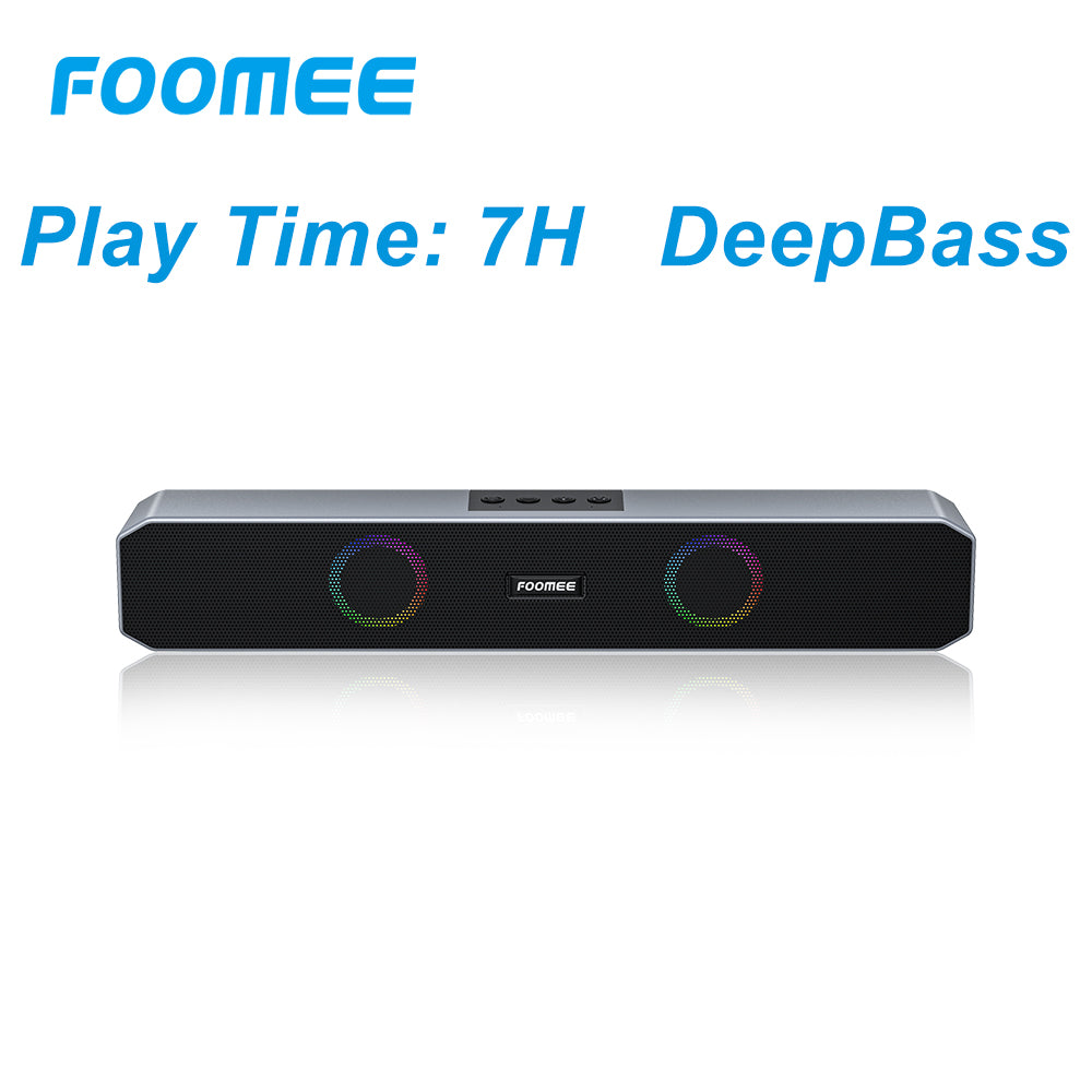 FOOMEE 10W Super Bass Bluetooth Speaker with RGB Light HH53