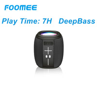 FOOMEE Wireless Bluetooth Speaker, Super Bass, IPX5 Waterproof, Long Battery Life & RGB Light HH58
