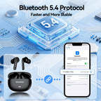 FOOMEE Earbuds with Touch Control, Crystal Clear Calls, Super Bass, Compatible with iOS & Android PA02