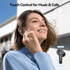 FOOMEE Earbuds with Touch Control, Crystal Clear Calls, Super Bass, Compatible with iOS & Android PA02