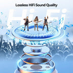 FOOMEE Earbuds with Touch Control, Crystal Clear Calls, Super Bass, Compatible with iOS & Android PA02