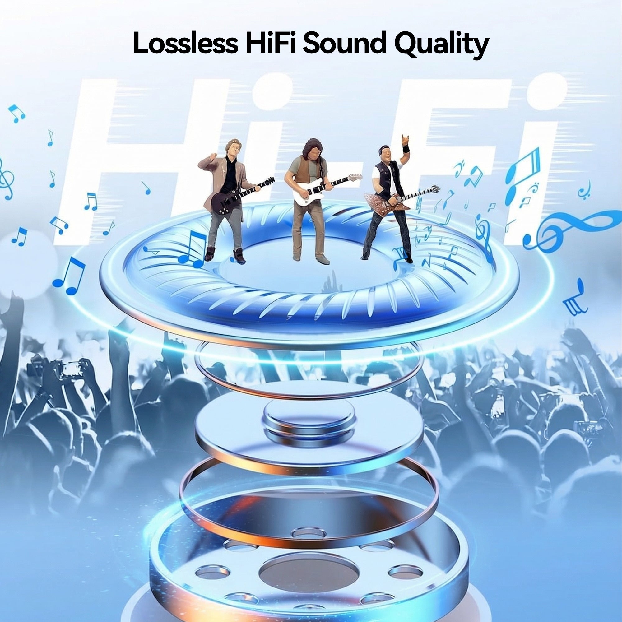 FOOMEE Earbuds with Touch Control, Crystal Clear Calls, Super Bass, Compatible with iOS & Android PA02